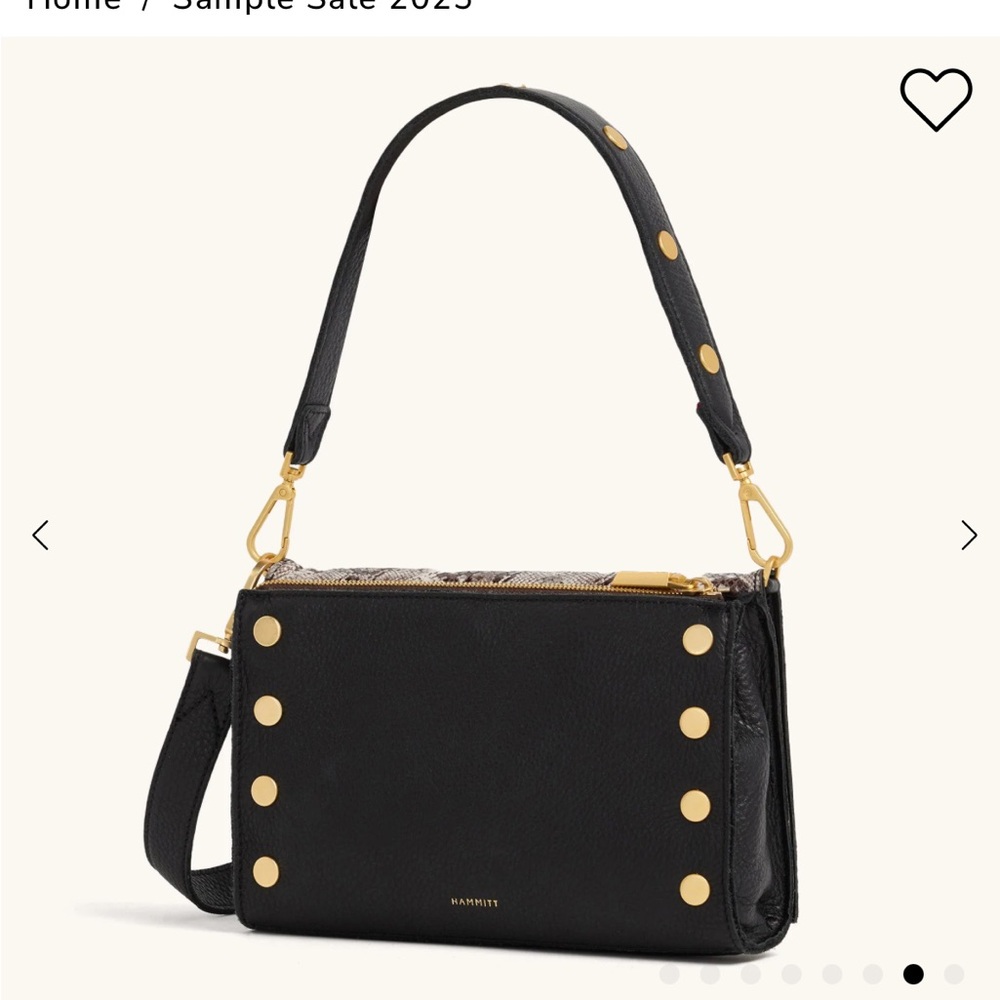 Hammitt Black and Gold Snakeskin Crossbody Bag - Picture 5 of 16